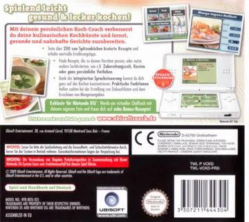 My Cooking Coach - Prepare Healthy Recipes (Europe) (NDSi Enhanced) box cover back